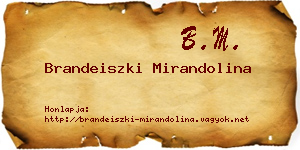 Brandeiszki Mirandolina névjegykártya