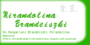 mirandolina brandeiszki business card